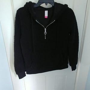 No Boundaries sherpa- like hoodie